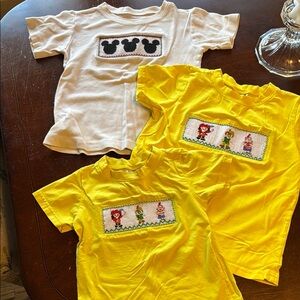 COPY - Yellow Kids T-Shirt with Embroidered Design